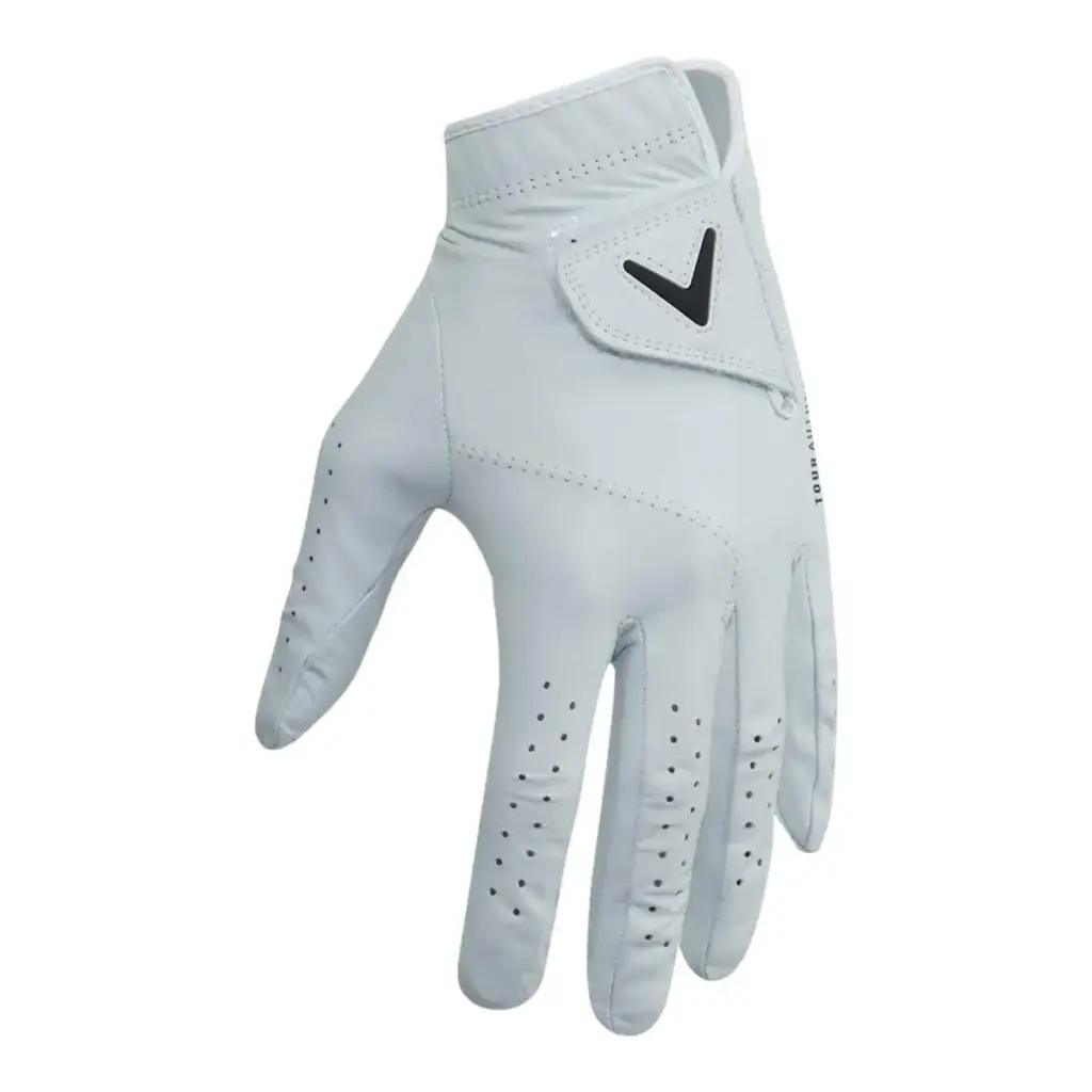 Callaway Golf 2020 Tour Authentic Glove White Medium-Large Cadet Worn on Left Hand — Callaway