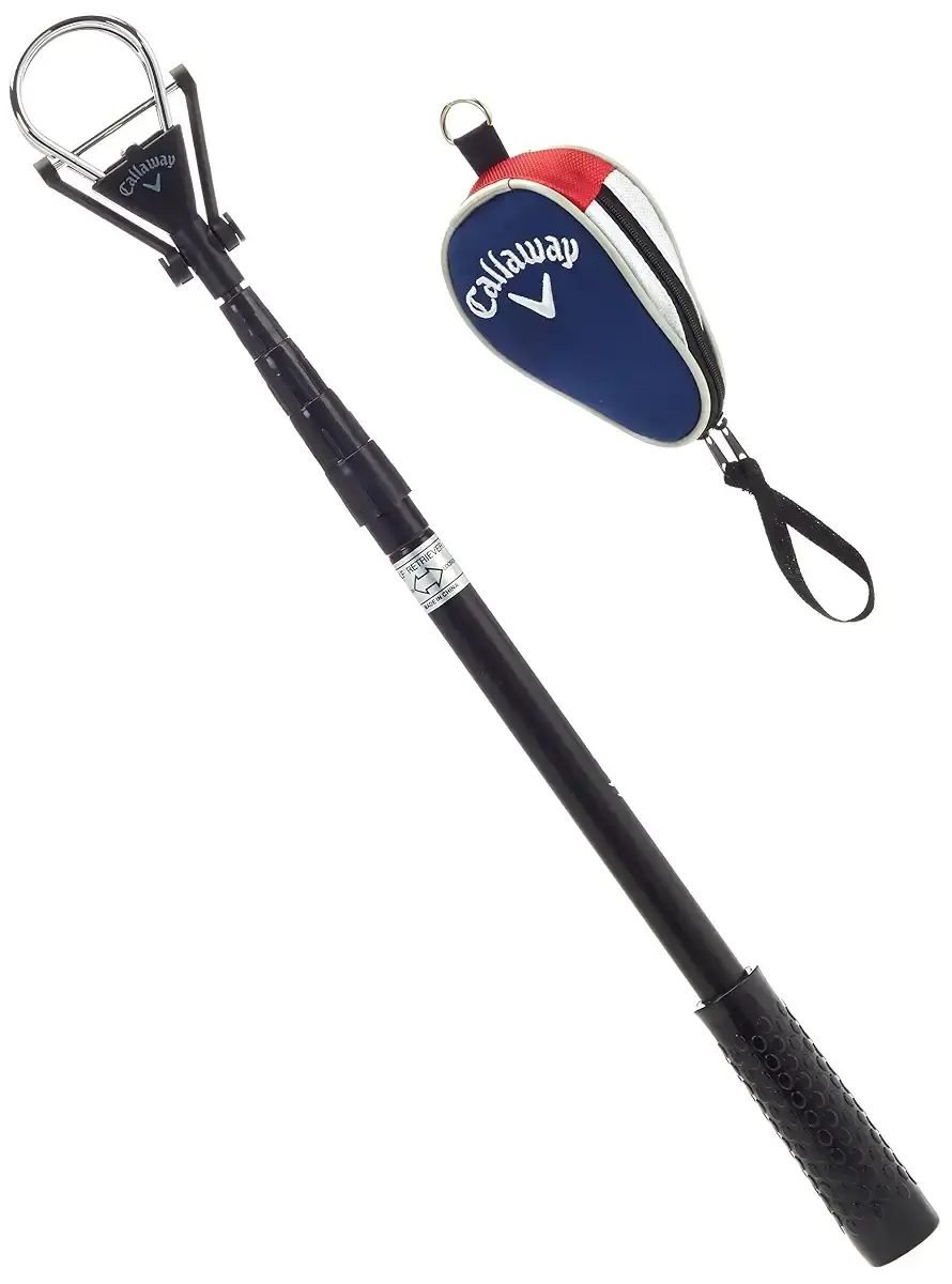Callaway Golf Ball Retriever for Water, Telescopic with Dual-Zip Headcover 15 Feet