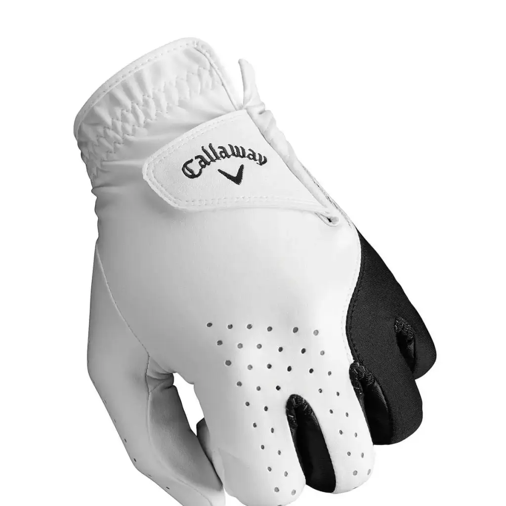 Callaway Golf Men's Weather Spann Premium Synthetic Golf Glove White, Single Medium Prior — Golf