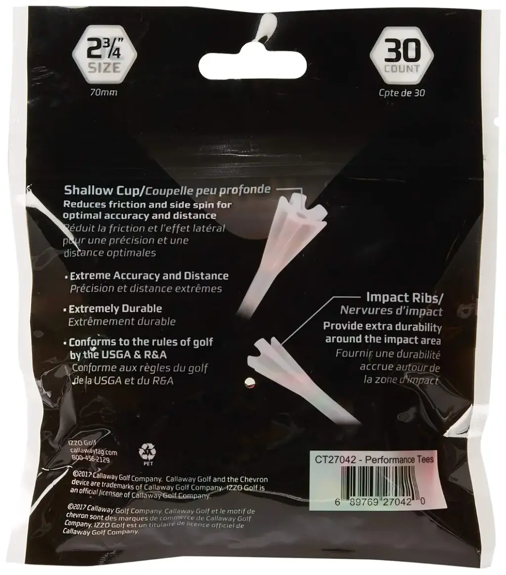 Callaway Performance 2 3/4 Inch Tee 2-3/4 Inch Neon Mix — Golf