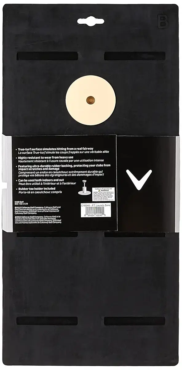 Callaway Super-Sized FT Launch Zone Hitting Mat w/Weighted Rubber Base 8" x 16" — Callaway
