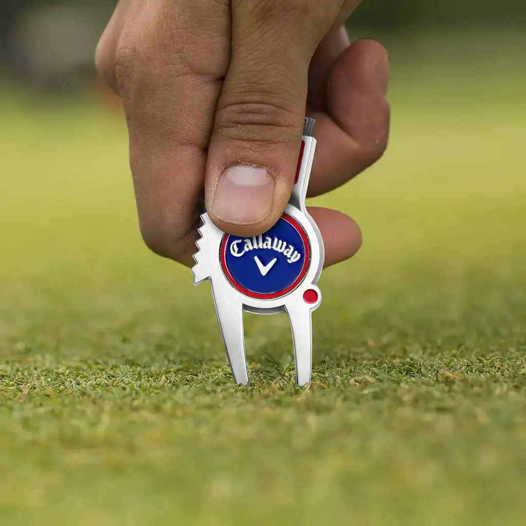 Callaway unisex adult Red, & Callaway 4 in 1 Divot Tool Red White Blue, Red, White Blue — Callaway