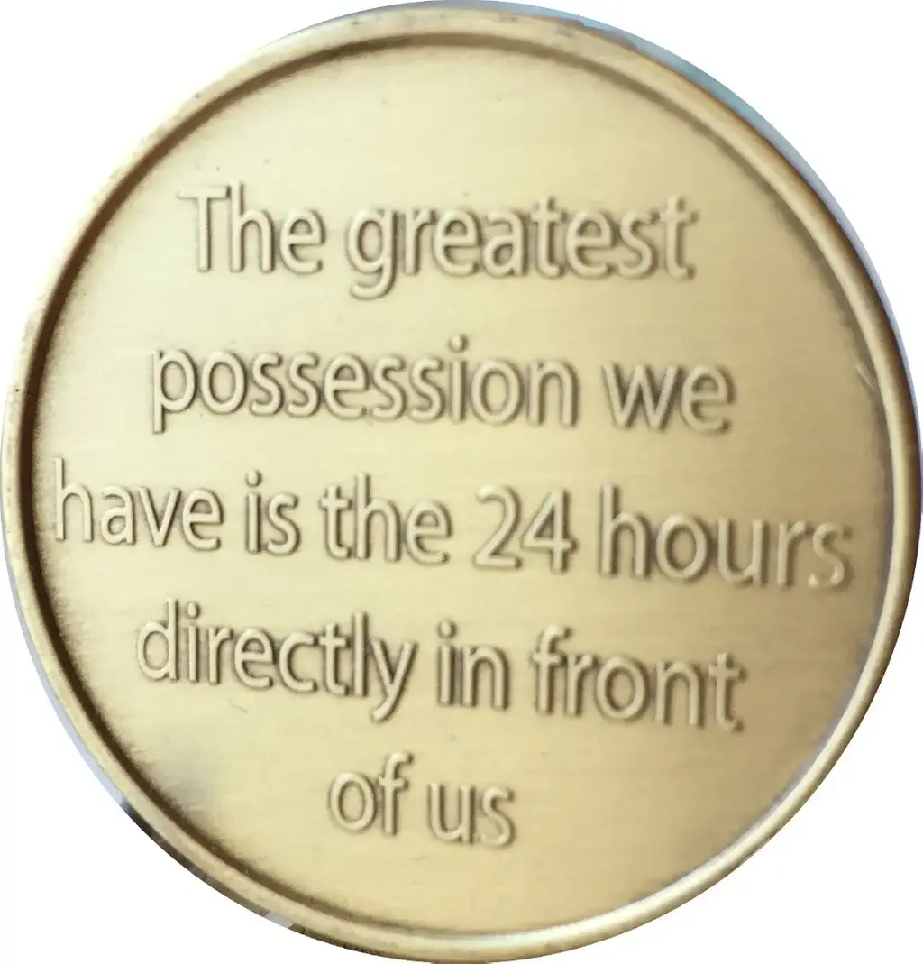 Camel One Day at A Time (24 Hr) - Bronze AA (Alcoholics Anonymous) -ACA-AL-ANON - Sober / — wendells