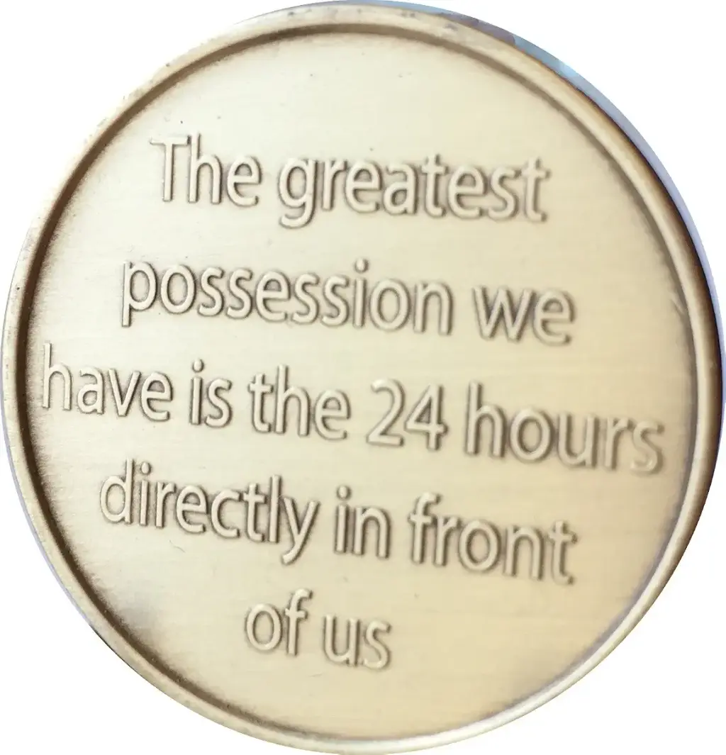 Camel One Day at A Time (24 Hr) - Bronze AA (Alcoholics Anonymous) -ACA-AL-ANON - Sober / — wendells