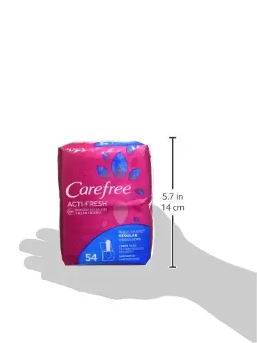 Carefree Body Shape Pant Liners, Regular, Multicolor Unscented 54 Count (Pack of 1) — pack of 54