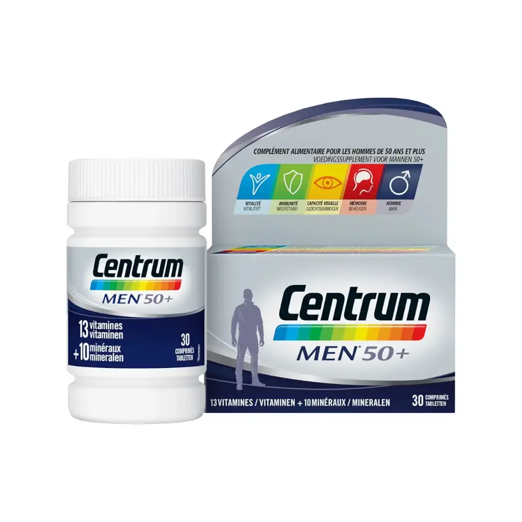 Centrum Men 50+ Multivitamin Food Supplement For Men 50 Years and Above 30 Tablets