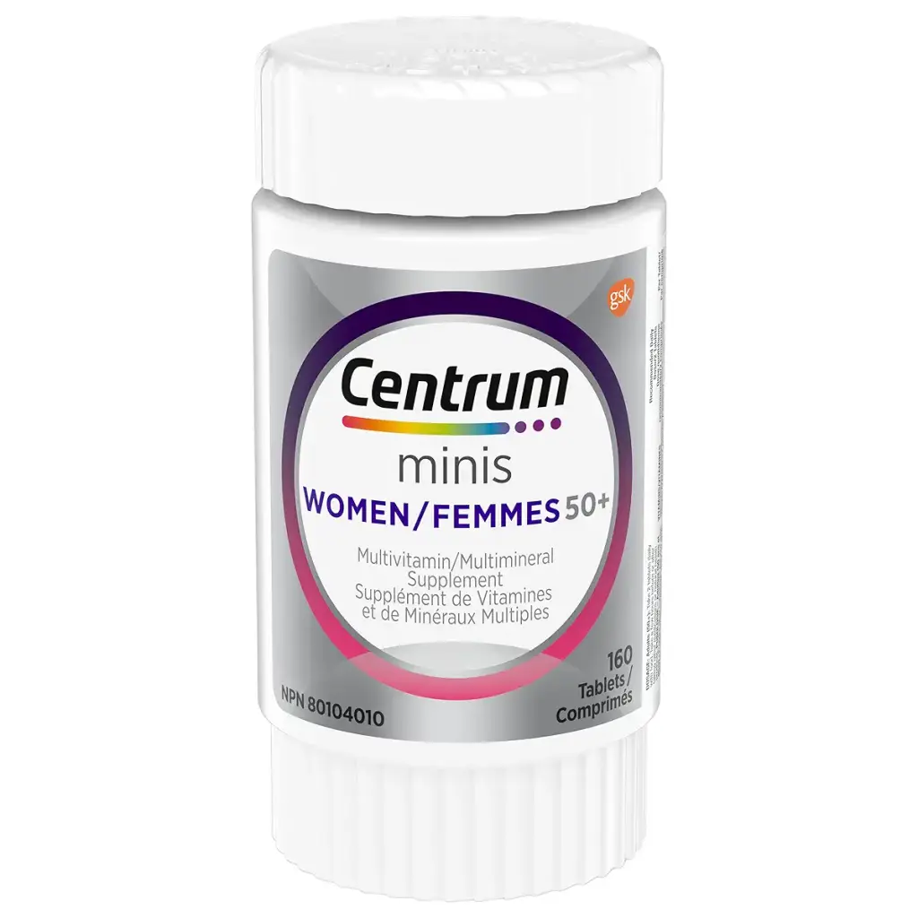 Centrum Women 50 Plus Multivitamins/Minerals Supplement for Women 50+ 160 Mini Tablets — pack of 160