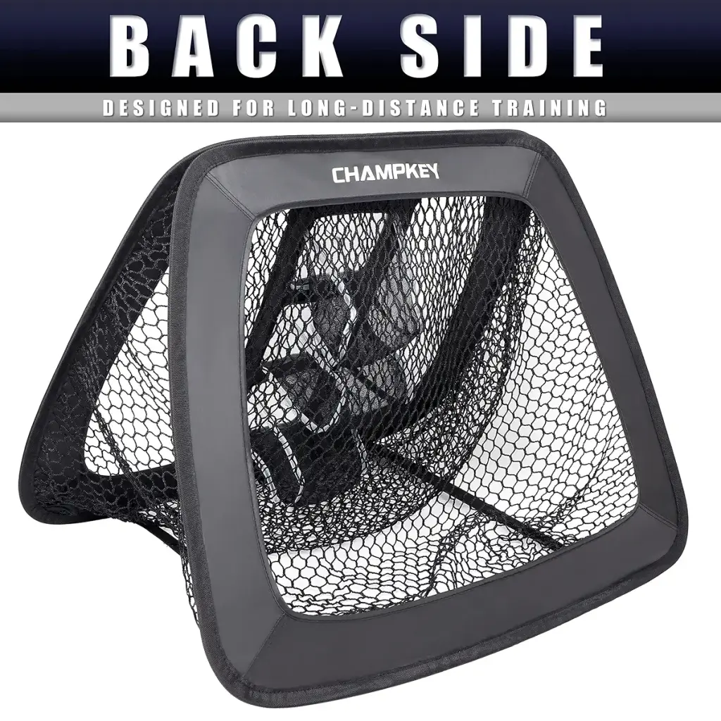 CHAMPKEY Double Sided Golf Chipping Net with Golf Hitting Mat | Come with 12 Foam Golf — Golf