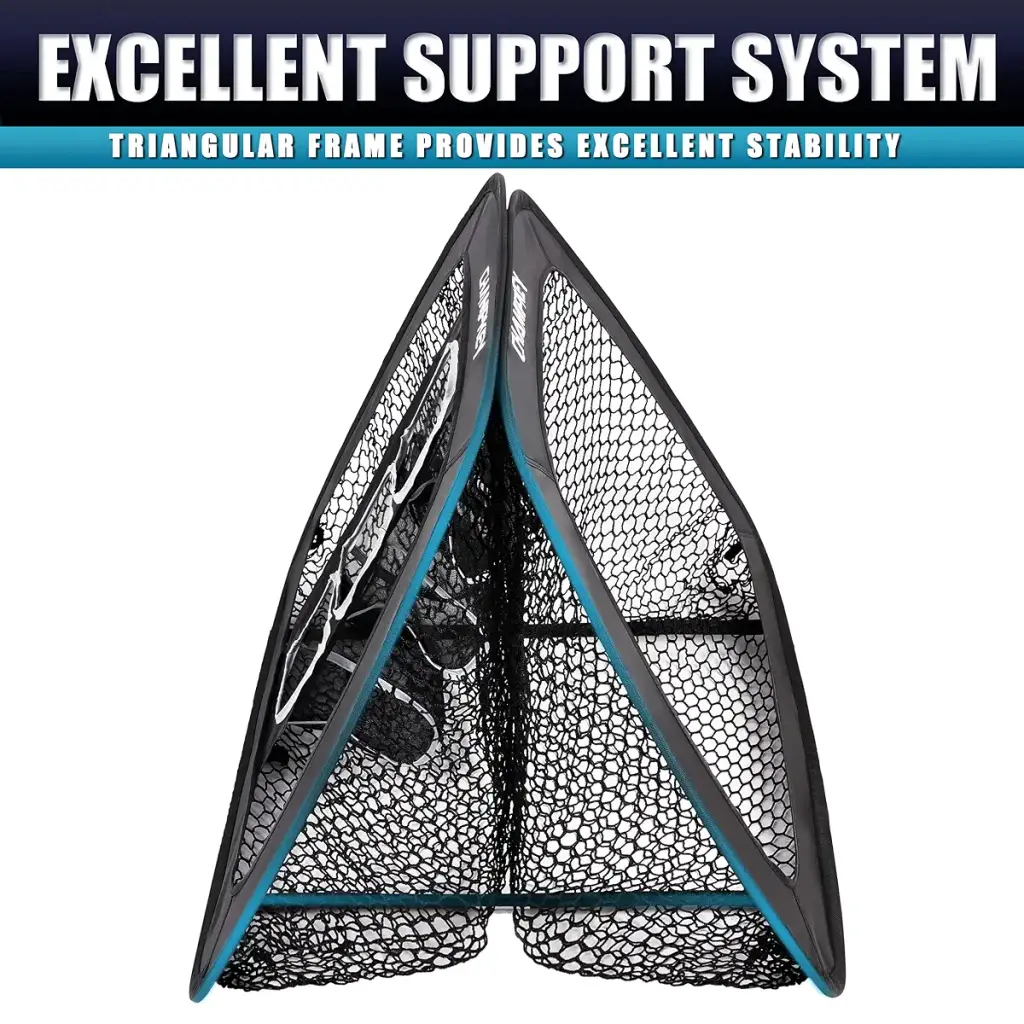 CHAMPKEY Double Sided Golf Chipping Net with Golf Hitting Mat | Come with 12 Foam Golf — CHAMPKEY