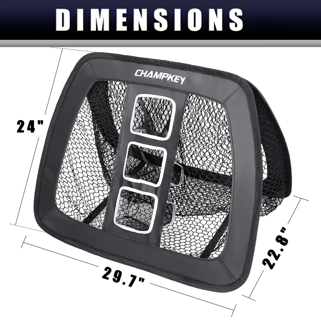 CHAMPKEY Double Sided Golf Chipping Net with Golf Hitting Mat | Come with 12 Foam Golf — Golf