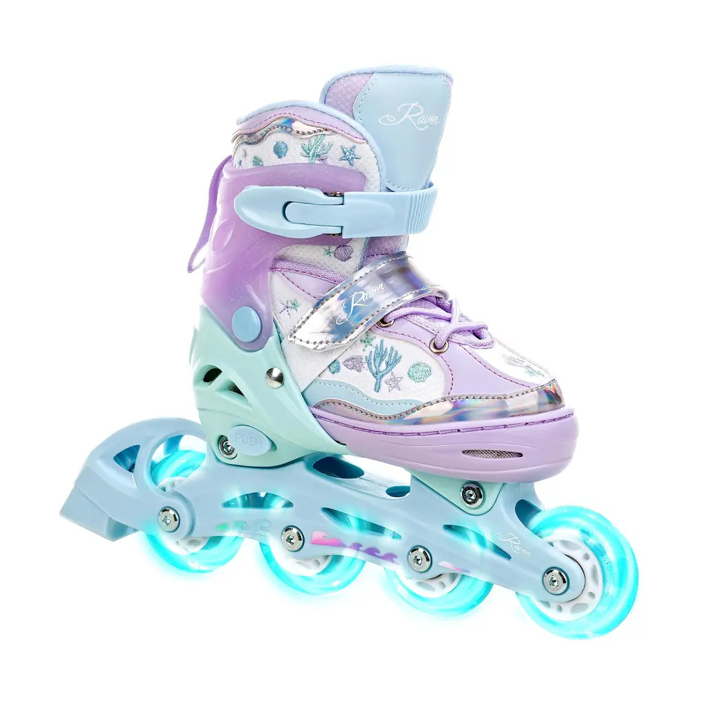 Children's Inline Skates Inliner Raven Lia adjustable with LED light wheel 27-30 (16.5-18.5cm) Raven Isla