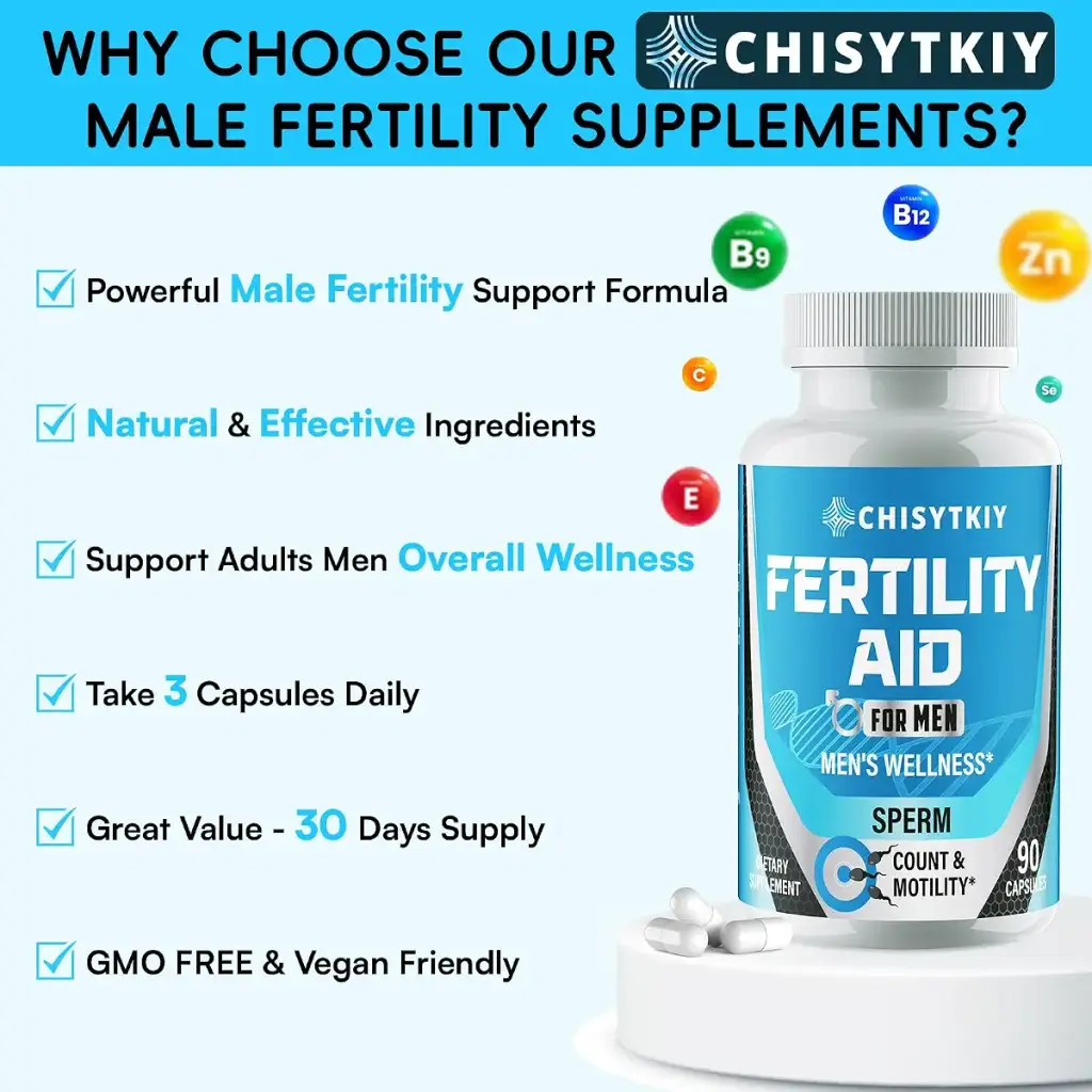 Chisytkiy Male Fertility Supplements Advanced Fertility Supplement for Men Optimal Sperm — pack of 90