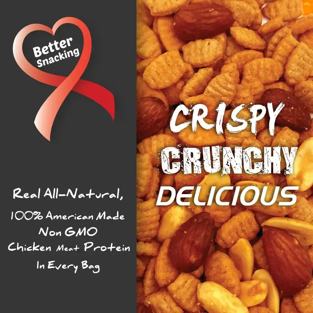 CHXN-SNX Crispy Protein Bites, Sriracha with Peanuts and Almonds, 7 Servings, 70 Gram of — 70 g