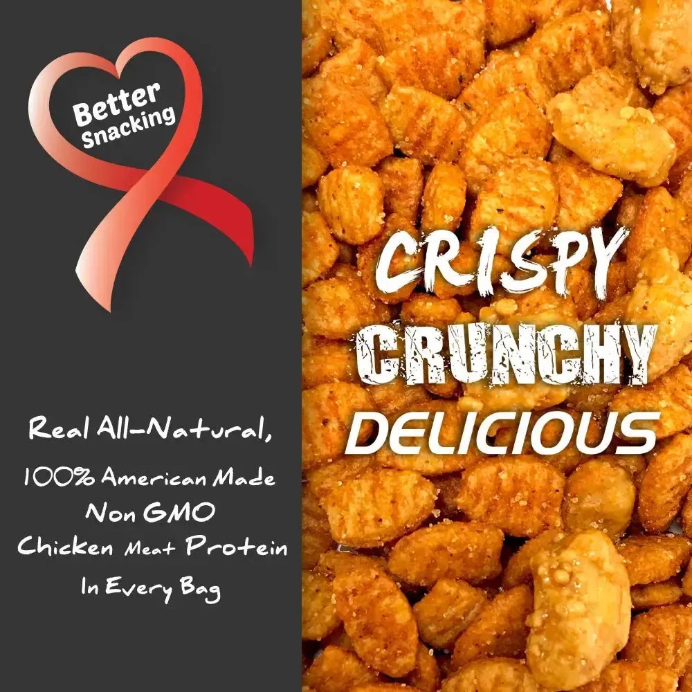CHXN-SNX Crispy Protein Bites, Sweet BBQ & Honey Roasted Peanuts, 7 Servings, 70 Grams of — 70 g