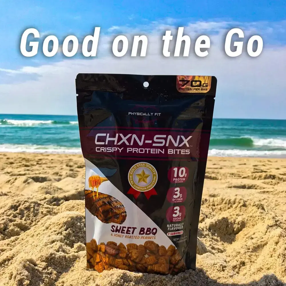 CHXN-SNX Crispy Protein Bites, Sweet BBQ & Honey Roasted Peanuts, 7 Servings, 70 Grams of — Sports Nutrition