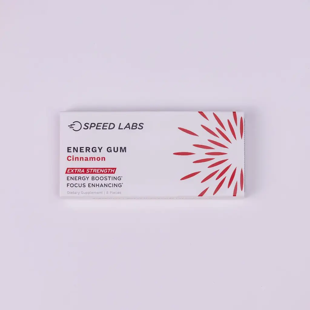 Cinnamon Extra Strength Caffeine Chewing Gum 50mg Caffeine Taurine & B Vitamins Per Piece — Speed Labs