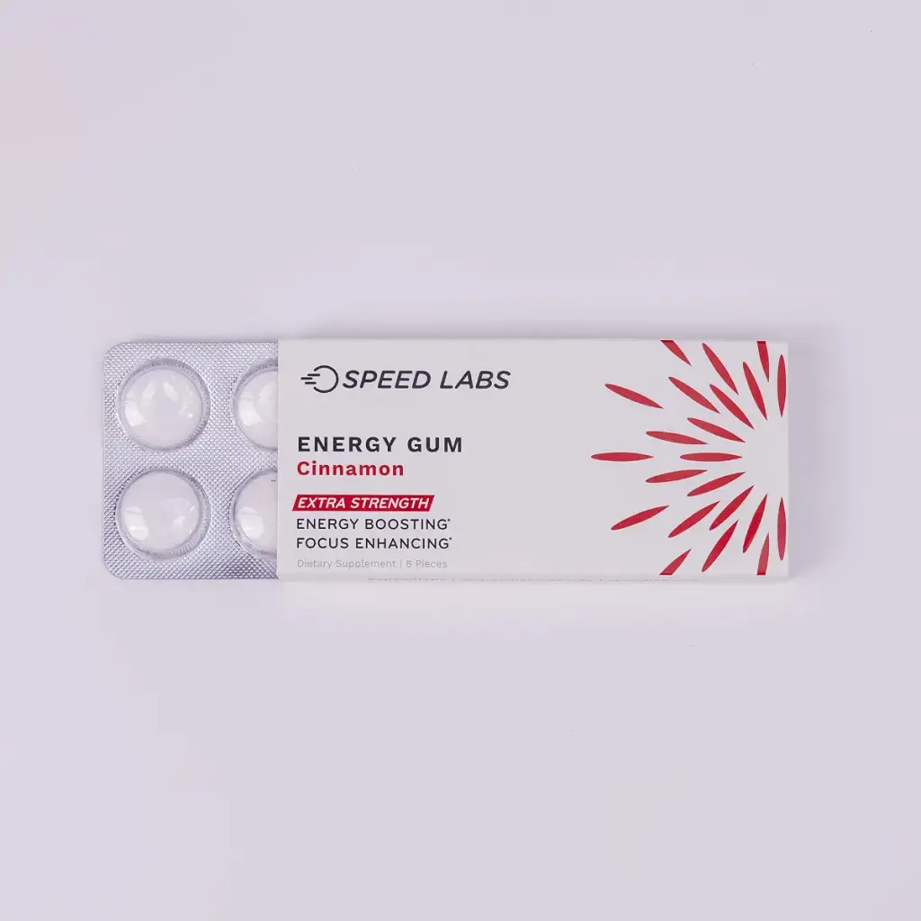 Cinnamon Extra Strength Caffeine Chewing Gum 50mg Caffeine Taurine & B Vitamins Per Piece — 50 mg
