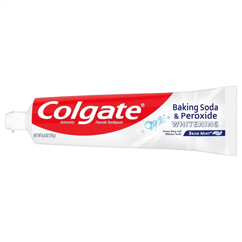 Colgate Baking Soda and Peroxide Whitening Toothpaste - 6 Ounce (Pack of 2) Brisk Mint 6 — 6 oz