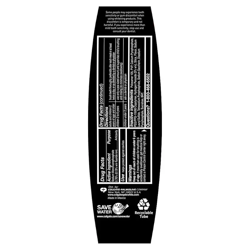 Colgate Optic White Pro Series Whitening Toothpaste with 5% Hydrogen Peroxide, Stain — 3 oz