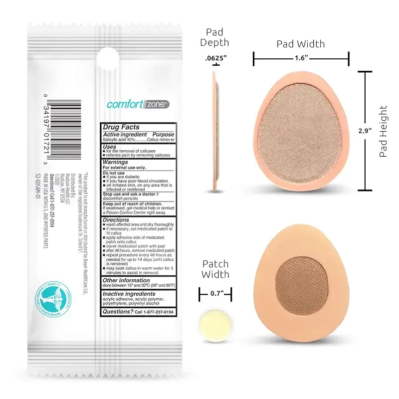 Comfort Zone Medicated Callus Removers, Effective Callus Removal Treatment with Salicylic — Body Support