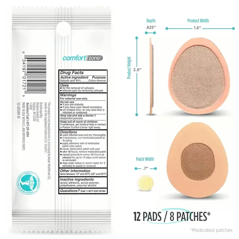 Comfort Zone Medicated Callus Removers, Effective Callus Removal Treatment with Salicylic — Body Support