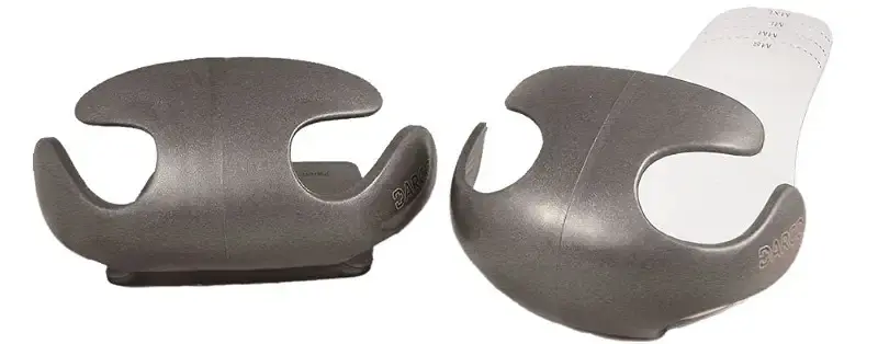 Complete Medical Body Armor Toe Guard Round, Large, 0.18 Pound Large (Pack of 2) Black/White
