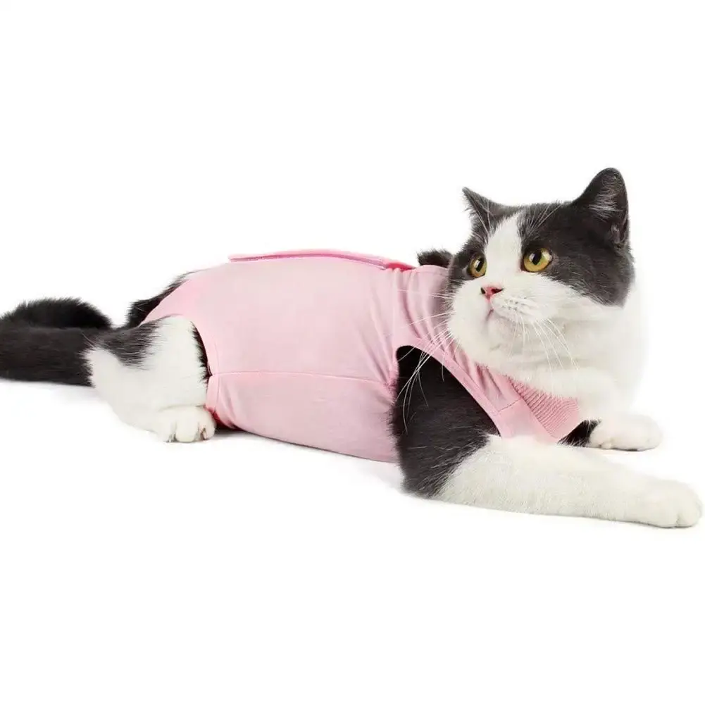 Coppthinktu Cat Recovery Suit for Abdominal Wounds or Skin Diseases, Breathable E-Collar Alternative for Cats and Dogs