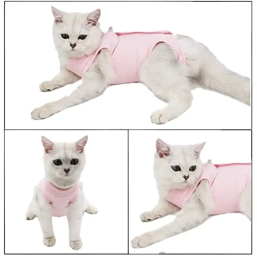 Coppthinktu Cat Recovery Suit for Abdominal Wounds or Skin Diseases, Breathable E-Collar — Coppthinktu