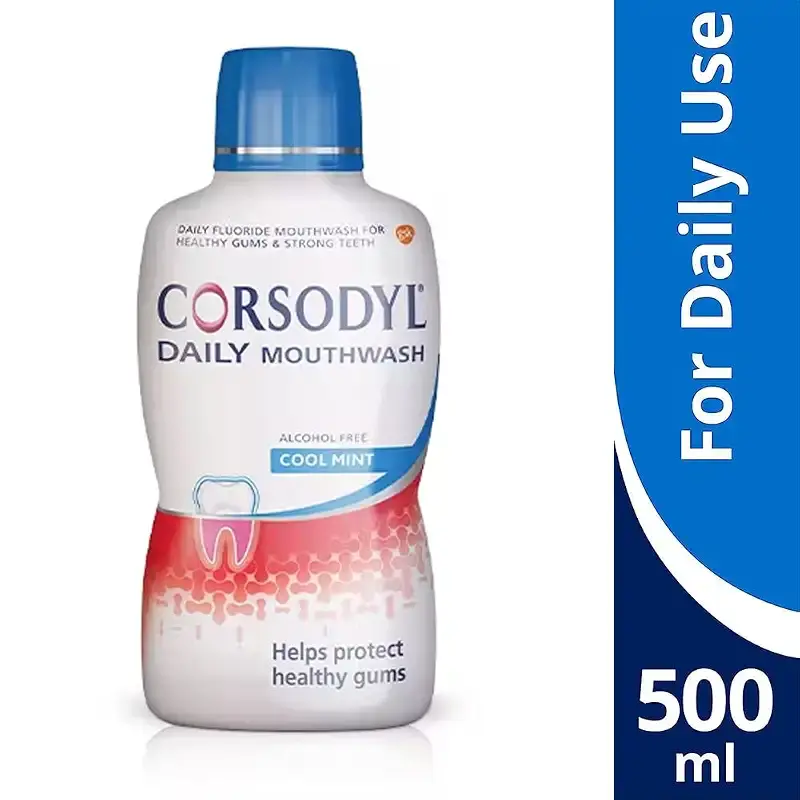 Corsodyl Daily Gum Care Mouthwash Alcohol Free Cool Mint 500ml — 500 ml
