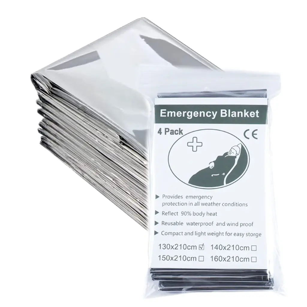 COTOUXKER Emergency Blankets Mylar Thermal Blanket for Survival Reflective Portable Space Blanket for Outdoor Camping and Hiking