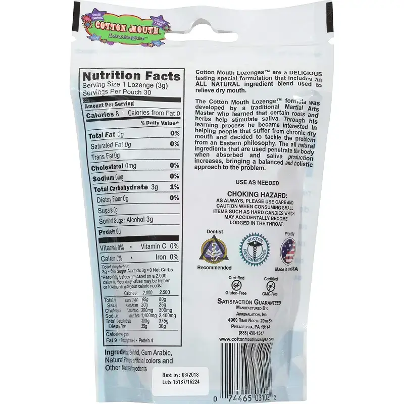 Cotton Mouth Dry Lozenges Mix Bag, Fruit, 30 Count — pack of 30