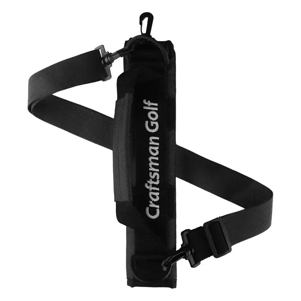 Craftsman Golf Portable Mini Carry Bag Shoulder Sleeve Bag Ideal for Golf Course Available for Custom Version with Your Name Stitched Black(Update)
