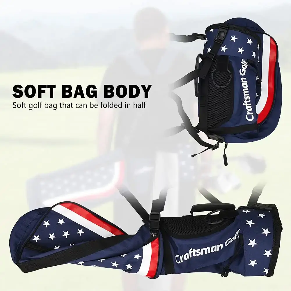 Craftsman Golf Star and Stripes Red White Blue Lightweight Easy Carry Shoulder Sunday — CRAFTSMAN GOLF