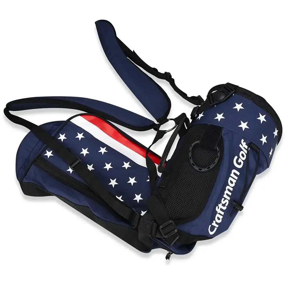 Craftsman Golf Star and Stripes Red White Blue Lightweight Easy Carry Shoulder Sunday — Golf
