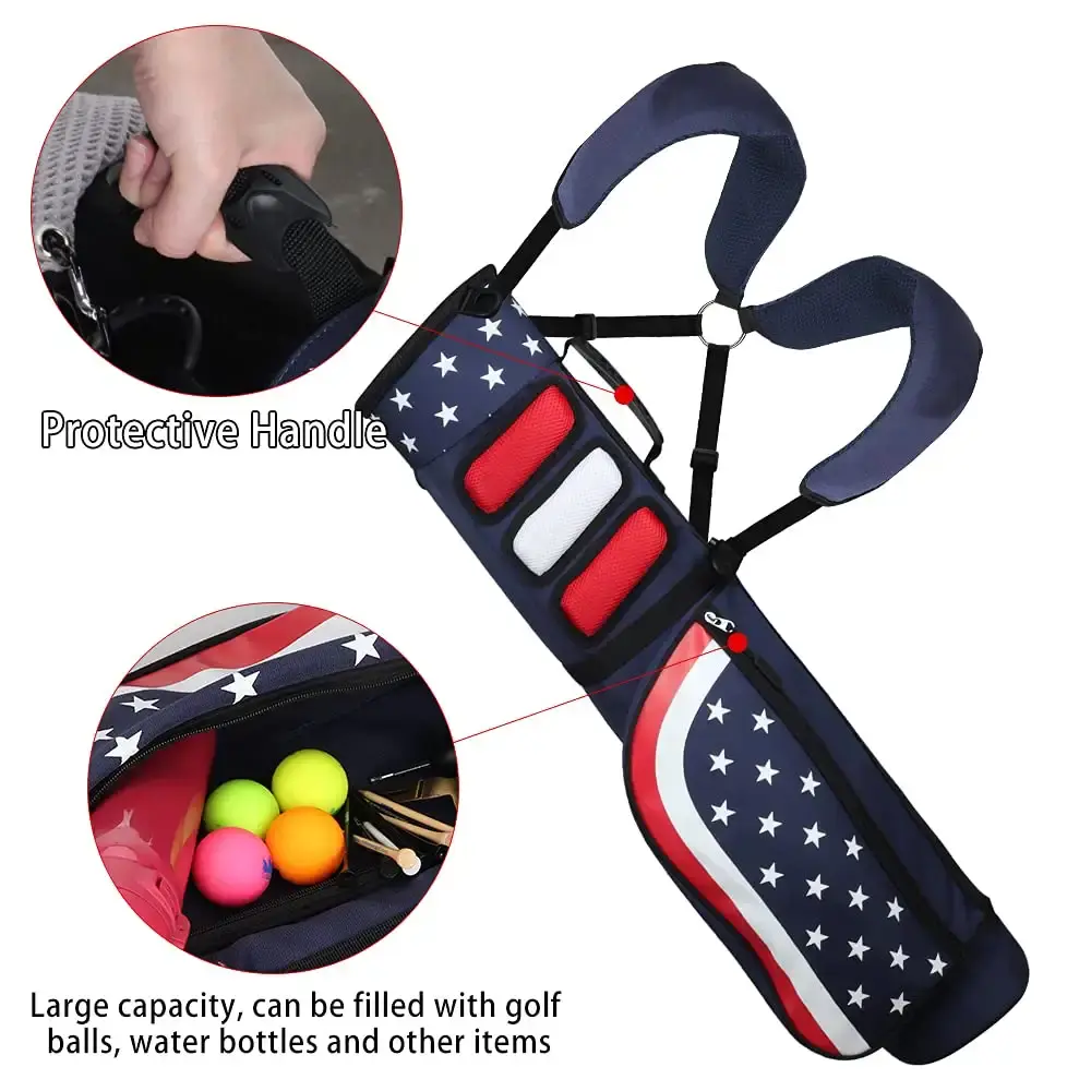 Craftsman Golf Star and Stripes Red White Blue Lightweight Easy Carry Shoulder Sunday — CRAFTSMAN GOLF