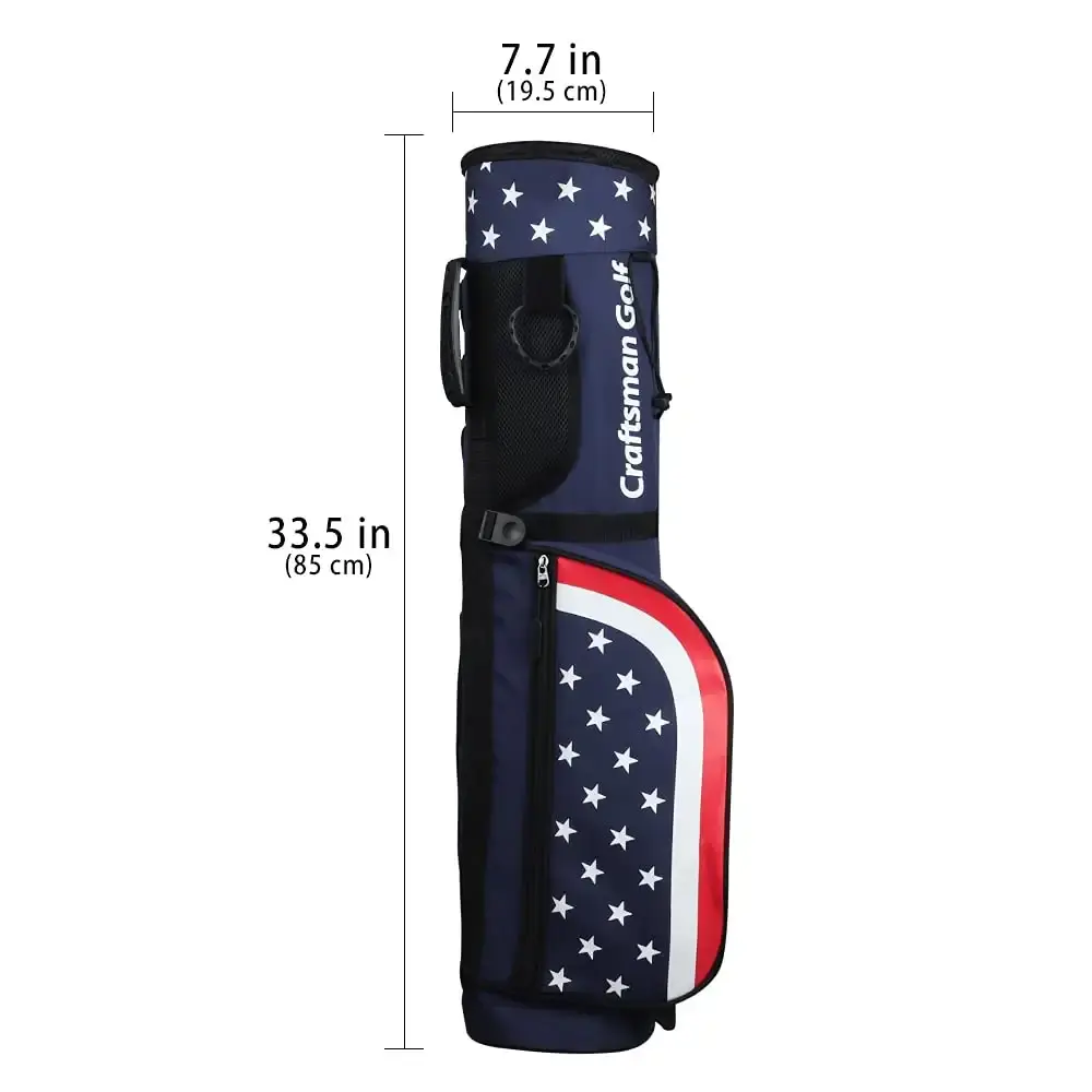 Craftsman Golf Star and Stripes Red White Blue Lightweight Easy Carry Shoulder Sunday — Golf