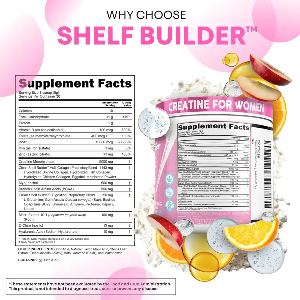 Creatine for Women | Creatine Monohydrate + BCAA Powder Myo-Inositol Collagen Biotin — Sports Nutrition