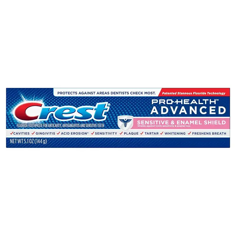 Crest Pro-Health Advanced Sensitive & Enamel Shield Toothpaste, 5.1 Ounce (Pack of 1) - Packaging May Vary