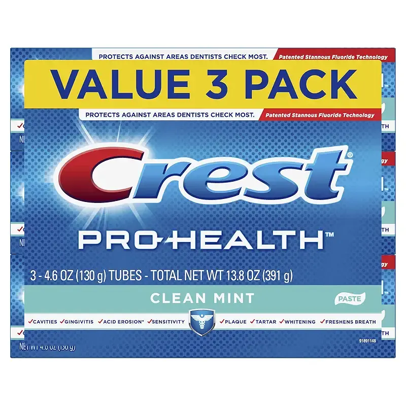 Crest Pro-Health Smooth Formula Toothpaste Clean Mint 4.6 oz 3 Count (Packaging May Vary)