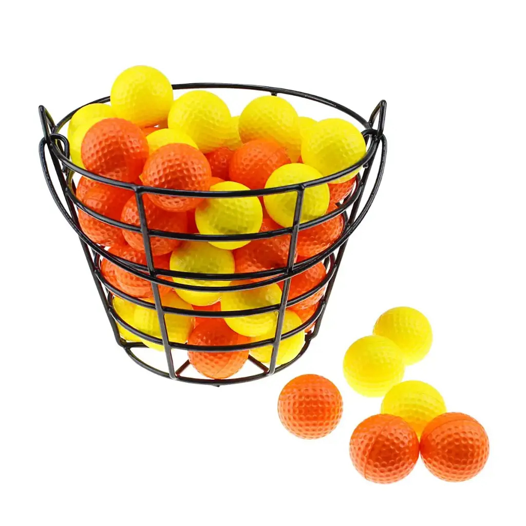 Crestgolf 2PCS Stainless Metal Golf Basket Golf Ball Container Ball Bucket 2 pack — pack of 2