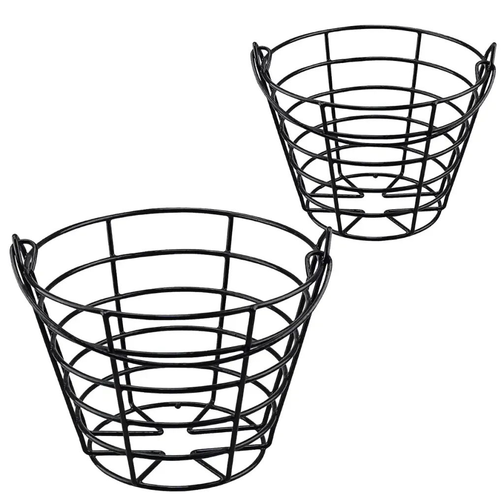 Crestgolf 2PCS Stainless Metal Golf Basket Golf Ball Container Ball Bucket 2 pack — Golf