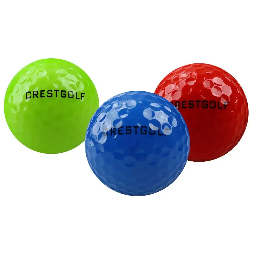 Crestgolf Led Glow Golf Balls in The Dark, Night Built-in 4 Led Lights Golf Balls Bright — pack of 3