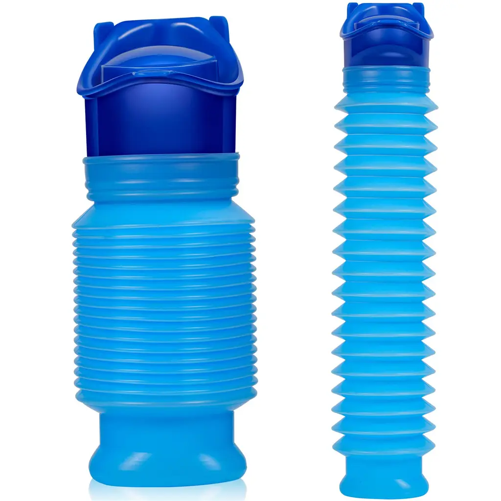 CUNQN Emergency Toilet Shrinkable Urinal Urine Bottle Portable Potty Pee Bottles for Male Female Kids Outdoor Camping Travel Traffic Jam 750ml