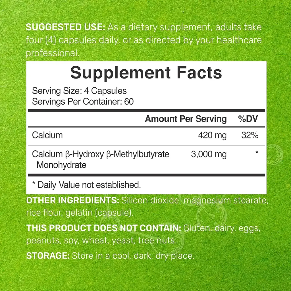 DEAL SUPPLEMENT Ultra Strength HMB Supplements 3 000mg Per Serving 240 Capsules | Third — 0 mg