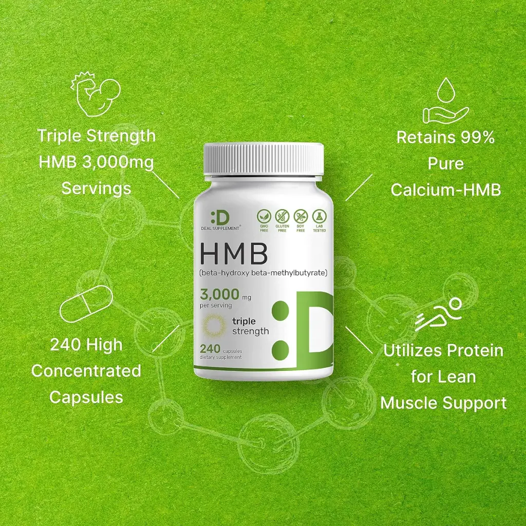 DEAL SUPPLEMENT Ultra Strength HMB Supplements 3 000mg Per Serving 240 Capsules | Third — pack of 240