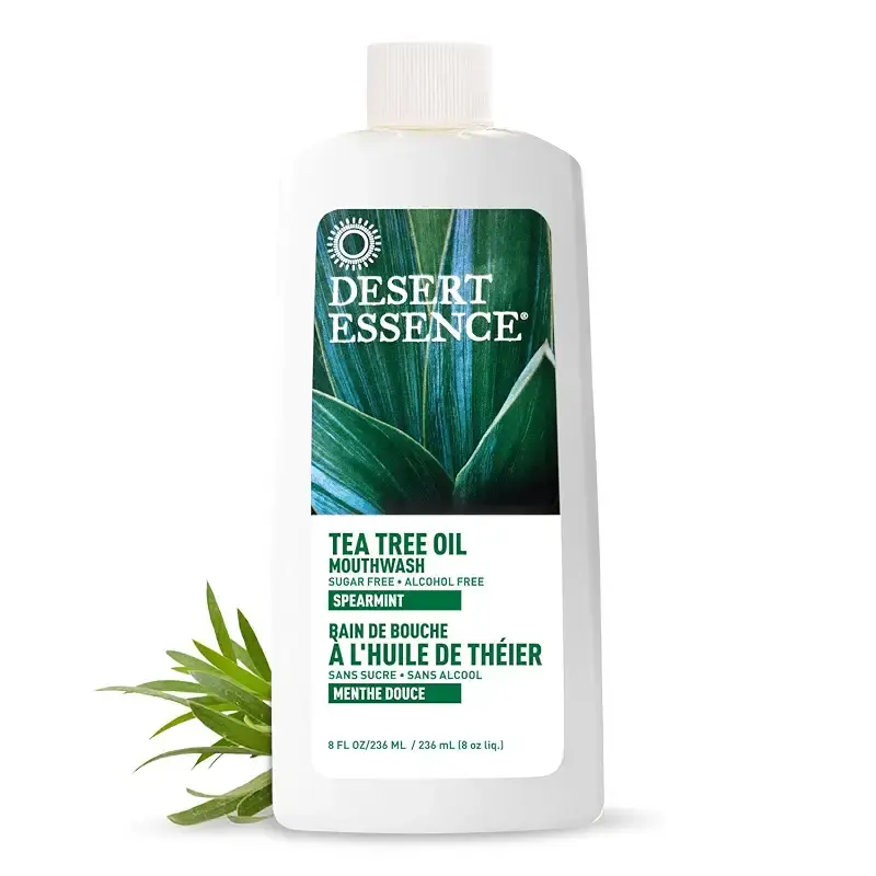 Desert Essence Natural Refreshing Tea Tree Oil Mouthwash Alcohol Free 8 fl oz (236 ml)