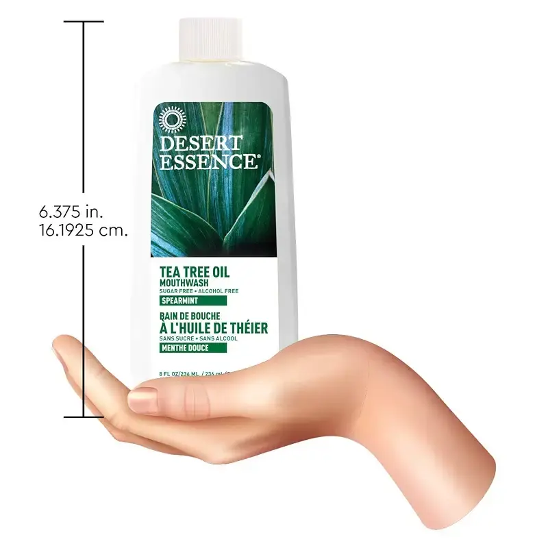 Desert Essence Natural Refreshing Tea Tree Oil Mouthwash Alcohol Free 8 fl oz (236 ml) — 8 fl oz