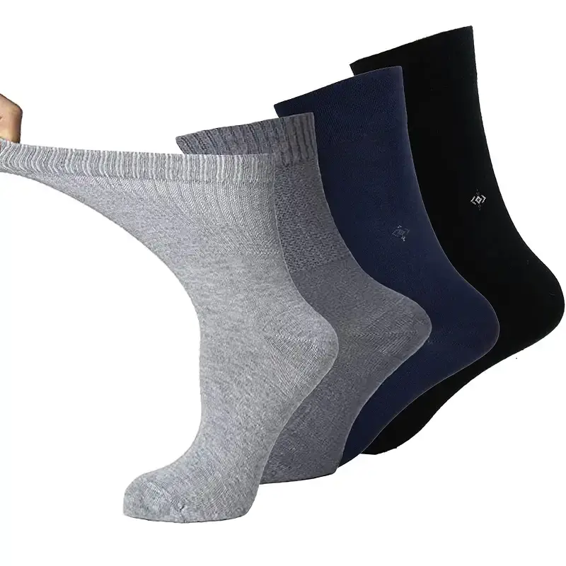 Diabetic Bamboo Socks Natural Comfortable Soft for Men Women - Made in Turkey for High Circulation Diabetes Varicose Veins Maternity Pregnancy (Mixed 4 Pairs)