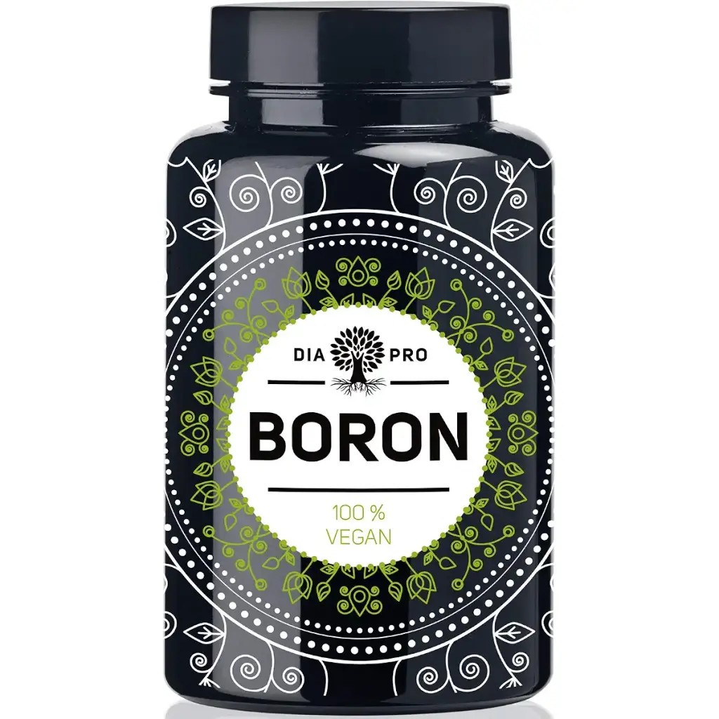 DiaPro Boron 365 pieces High-dose boron tablets with 3 mg boron per tablet from sodium borate Annual supply 100% vegan