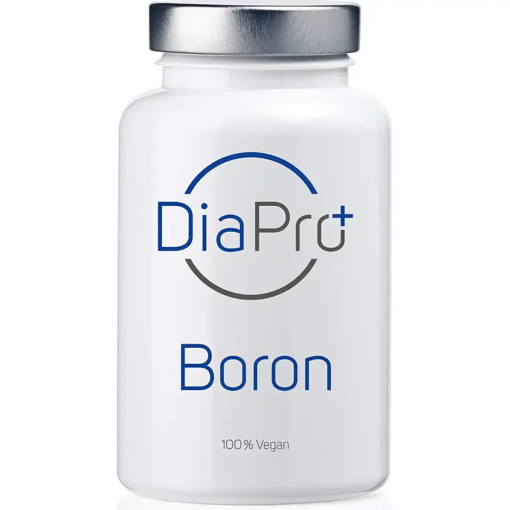 DiaPro Boron High-dose boron tablets with 3 mg boron per tablet from sodium borate 365 pieces Annual supply 100% vegan Laboratory tested
